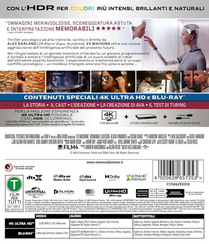 Ex Machina (4K Ultra Hd+Blu-Ray)