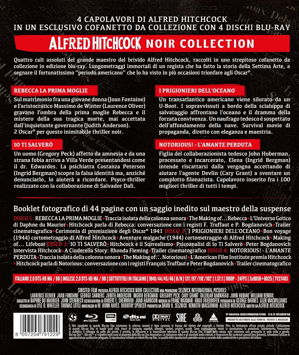 Alfred Hitchcock Noir Collection (Special Edition) (4 Blu-Ray