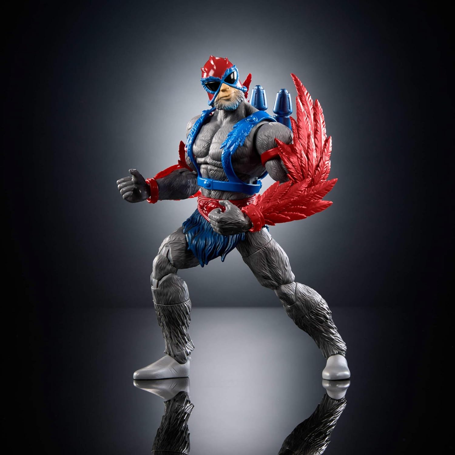 Masters of the Universe Masterverse Action Figure Vintage Collection Stratos, 7 Inch, 30 Articulations, Heroic Bird People Leader with Accessories, JBP96