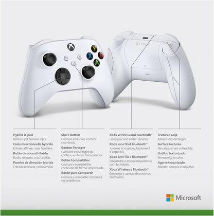 Xbox Wireless Controller – Robot White Series X|S, One, and Windows Devices