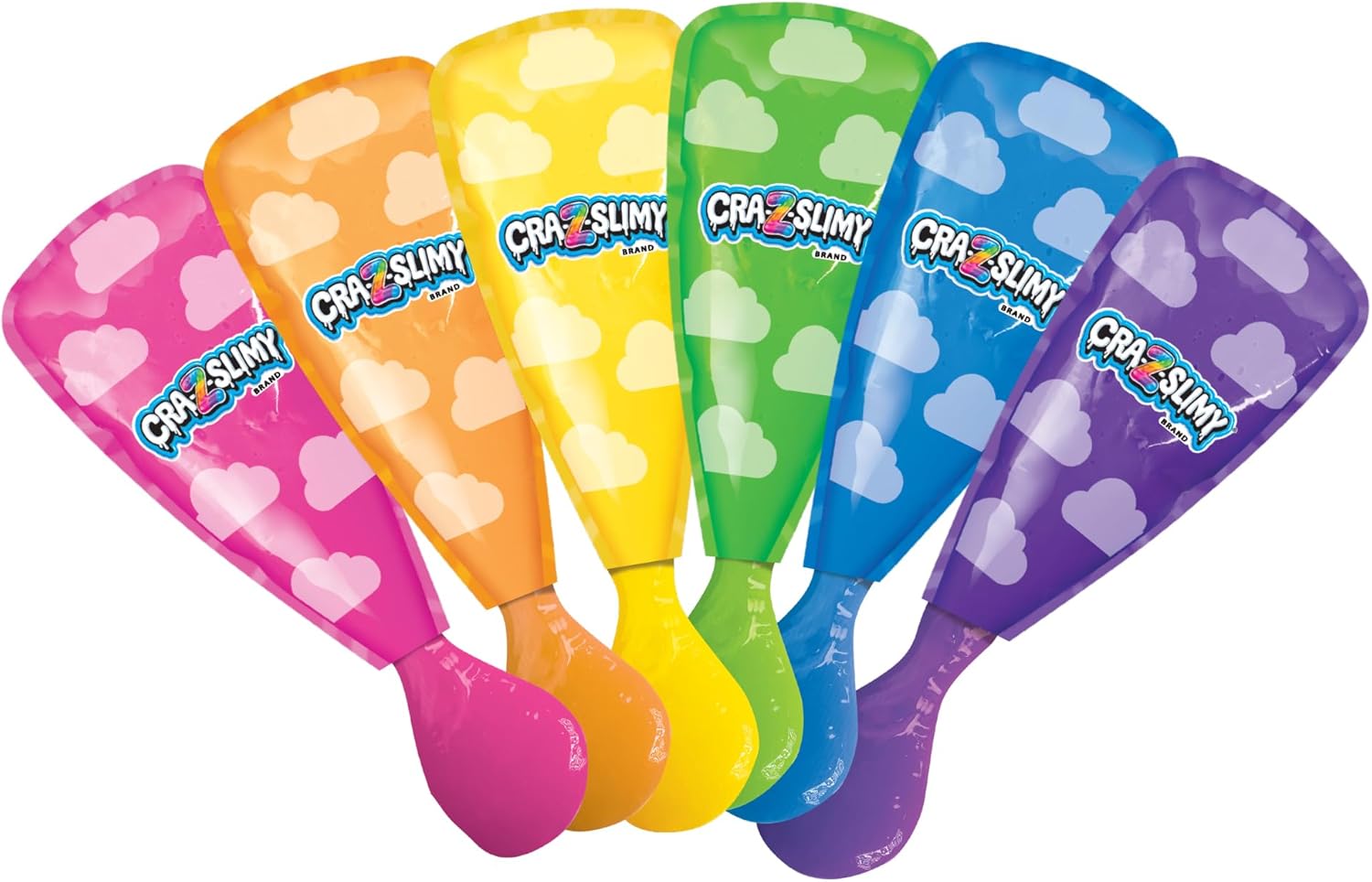 Cra-Z-Slimy Over the Rainbow Slimy Creations 12 pre made slimes with add ins and cloud shaped container
