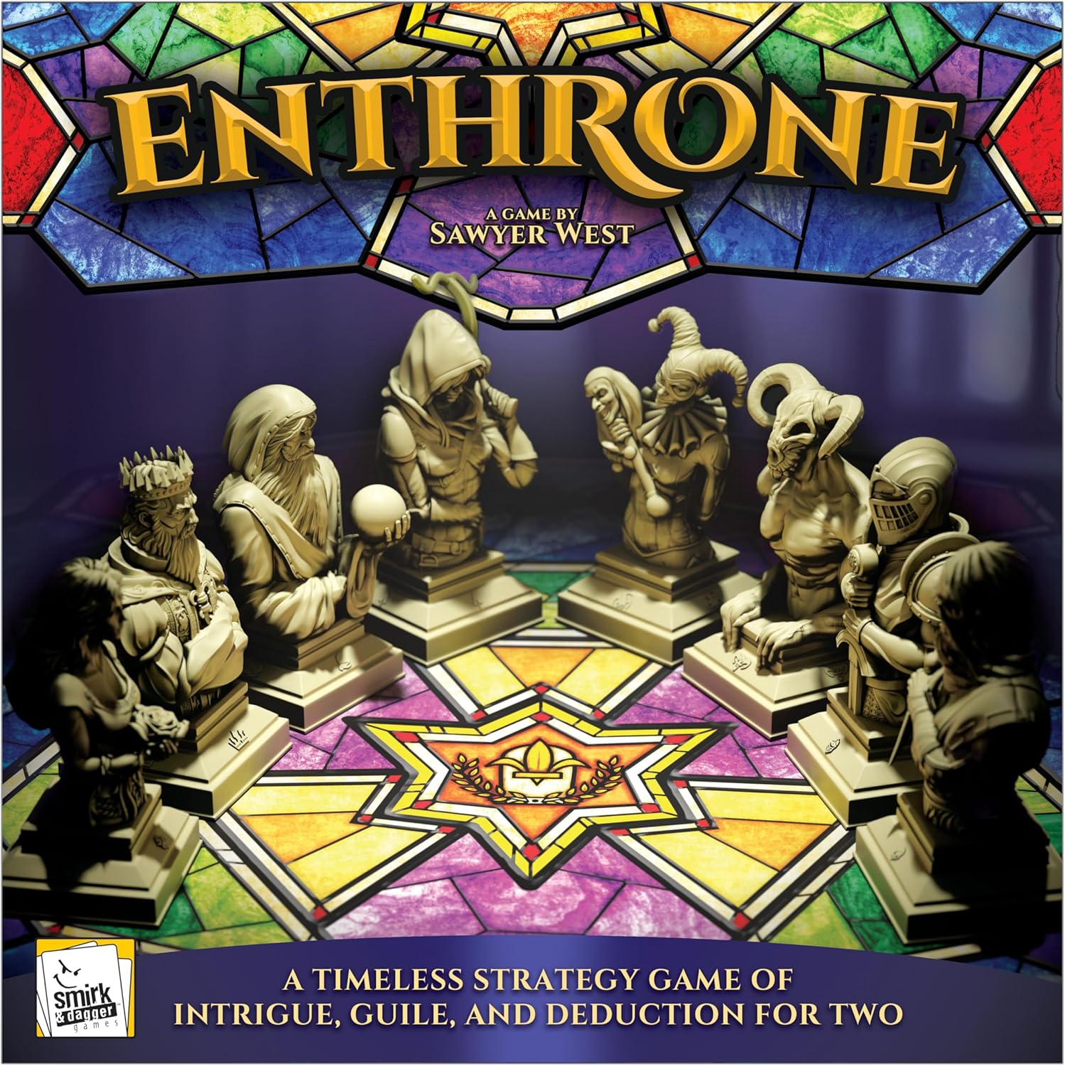 ENTHRONE – Abstract Deduction Strategy Game for 2 Players by Smirk & Dagger | Ages 10+ | 20–30 Min Playtime