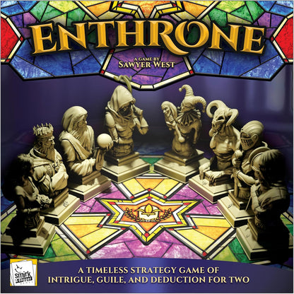 ENTHRONE – Abstract Deduction Strategy Game for 2 Players by Smirk & Dagger | Ages 10+ | 20–30 Min Playtime