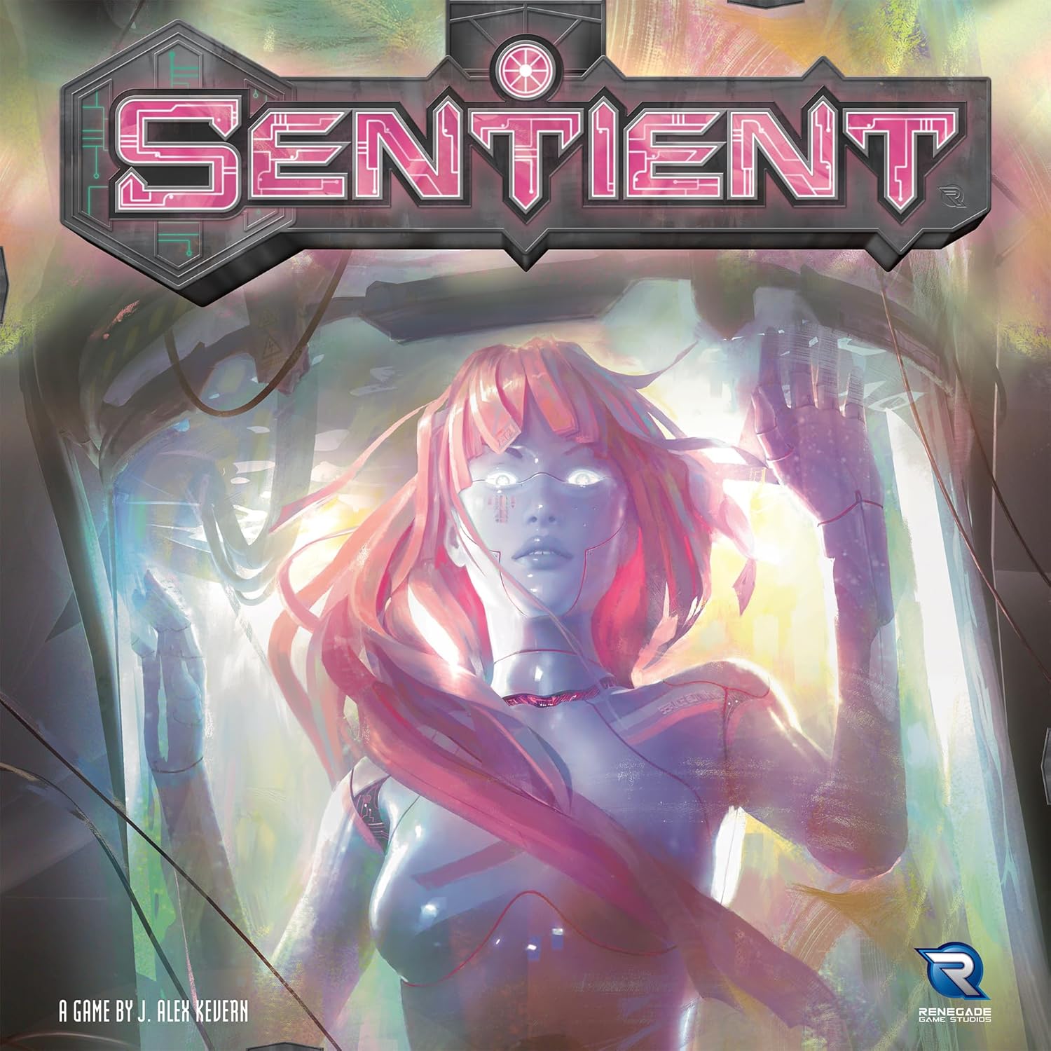 Renegade Games : Sentient – Édition révisée Tech Revolution Jeu de société, Nouveau Mode Solo et Robots mis à Jour, Robots de Construction et de Programme, à partir de 14 Ans, 1 à 4 Joueurs