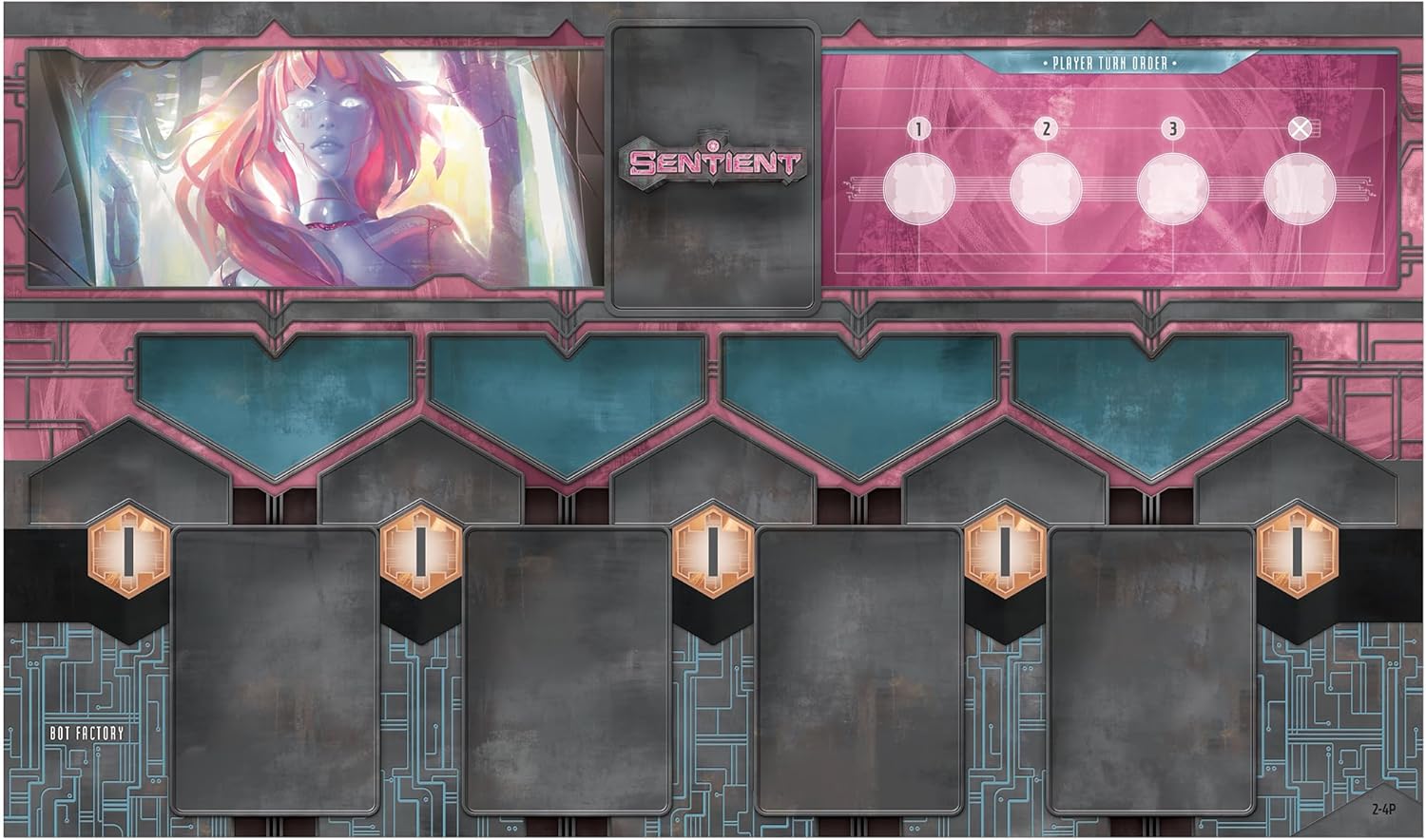 Renegade Games : Sentient – Édition révisée Tech Revolution Jeu de société, Nouveau Mode Solo et Robots mis à Jour, Robots de Construction et de Programme, à partir de 14 Ans, 1 à 4 Joueurs