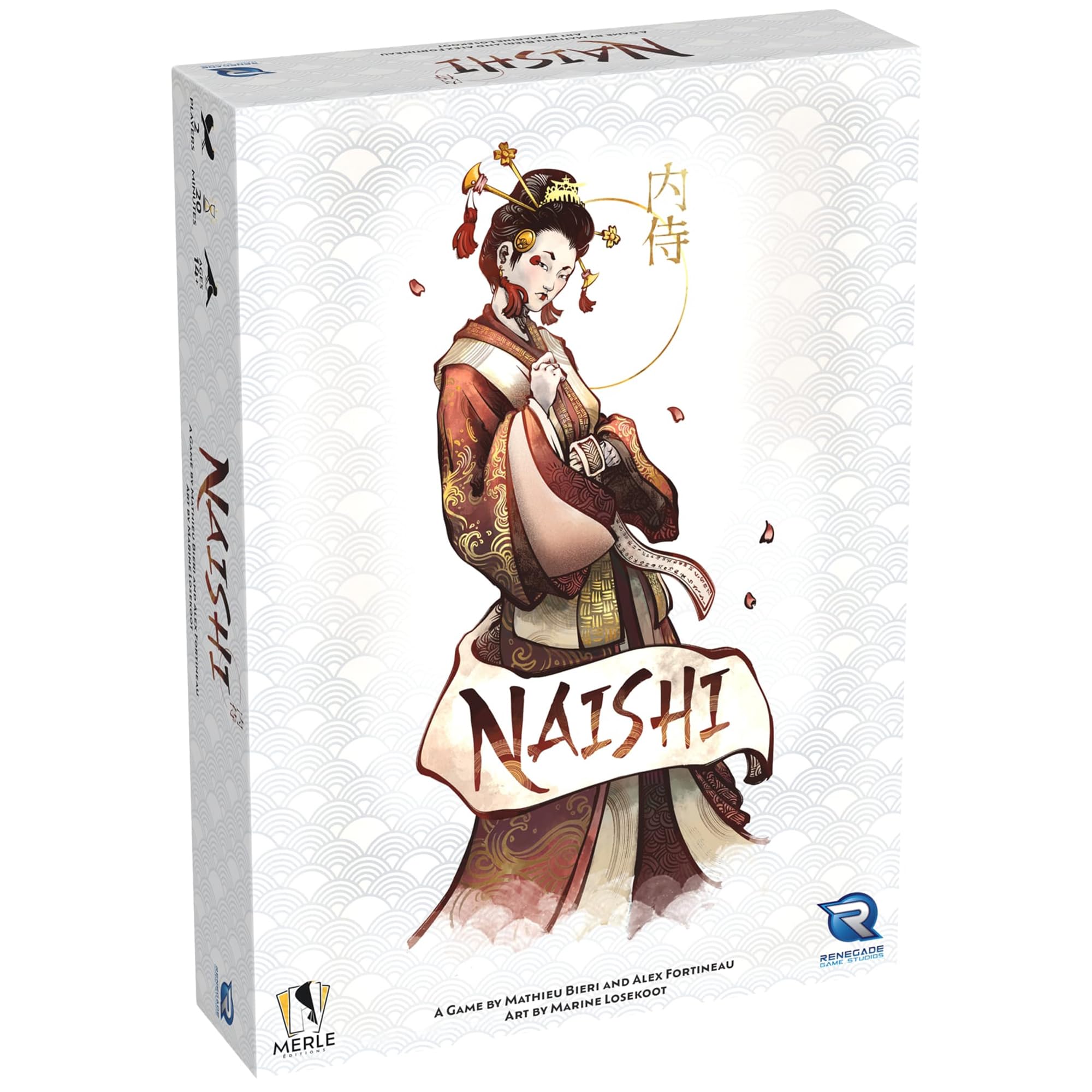 Renegade Games : Naishi Jeu de cartes de gestion de la main, duel stratégique au cœur de la cour impériale japonaise, contrôle du territoire, à partir de 14 ans, 2 joueurs
