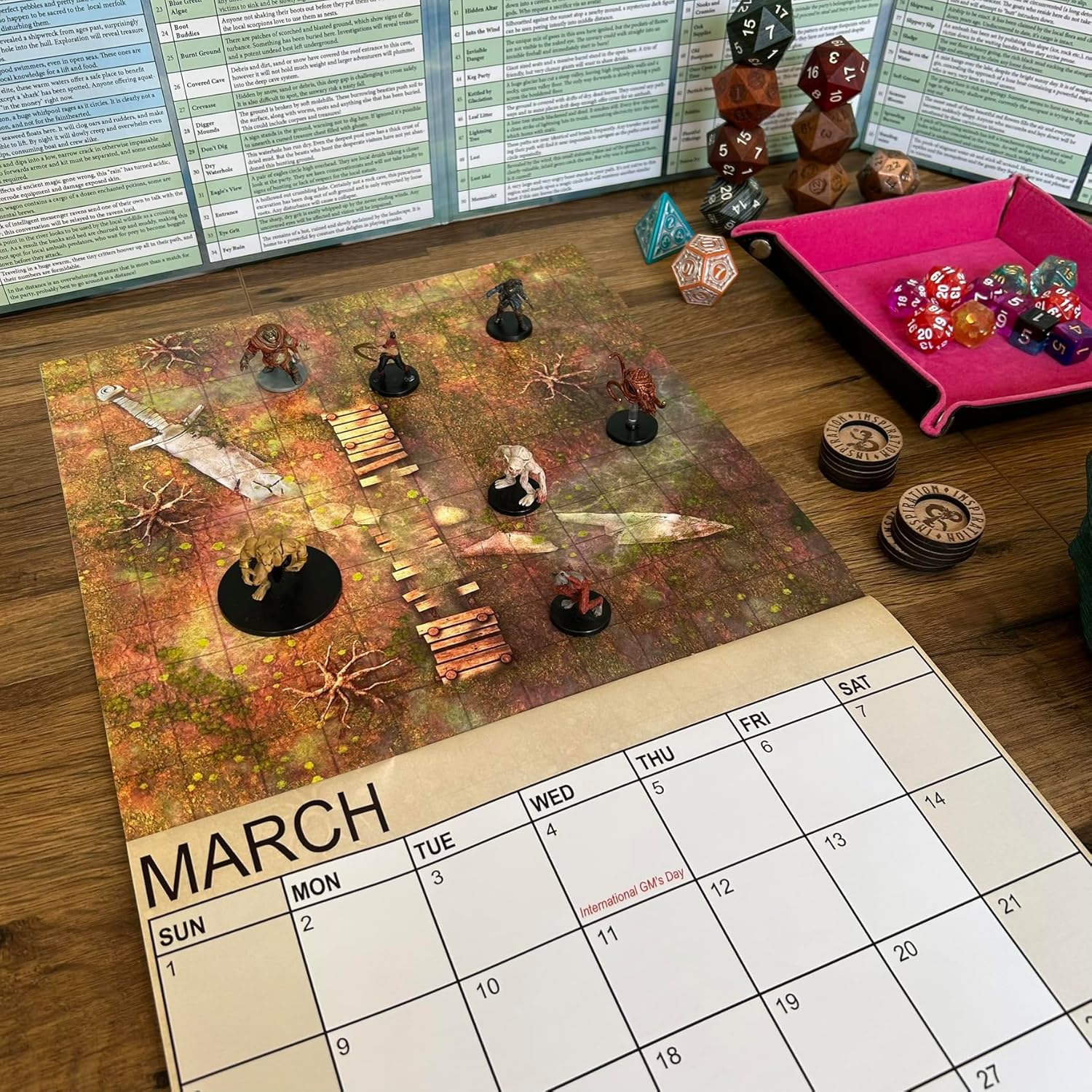 Loke Battlemats Calendar of Many Adventures 2026, Calendar 2026