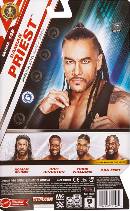 Mattel WWE Damian Priest Action Figure, Main Event Series #158, 6-inch Collectible Superstar with 14 Articulation Points & Life-Like Look