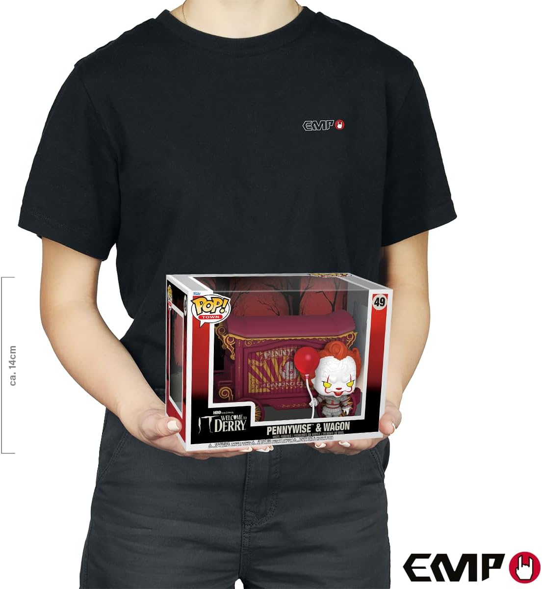 Funko Pop! Town: Welcome To Derry - Pennywise & Wagon - Figura in Vinile da Collezione - Idea Regalo - Merchandising Ufficiale - Giocattoli per Bambini e Adulti - TV Fans
