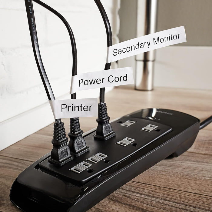 DYMO D1 Labels, 12 mm x 3.5 m Roll, Black Print on White, Self-Adhesive Labels for LabelManager Label Printers, Authentic