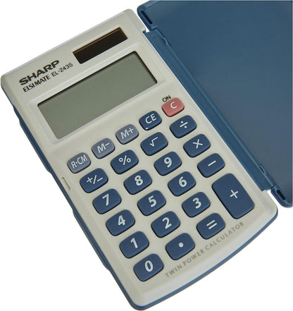Sharp EL-243S – Taschenrechner, Taschenlampe, Taschenrechner Basic, 8 Ziffern, Silber