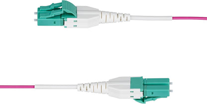 Startech.Com 3M (10Ft) Lc/Lc (Upc) Om4 Multimode Fiber Optic Cable, Ofnr - Patch Cable - Lc/Upc Duplex Multi-Mode (M) To