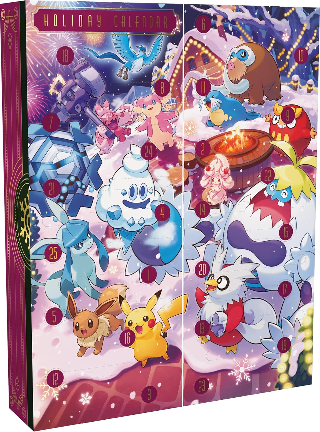 Pokémon TCG: Holiday Calendar (8 Foil Cards, 6 Booster Packs, 7 Fun Packs & More