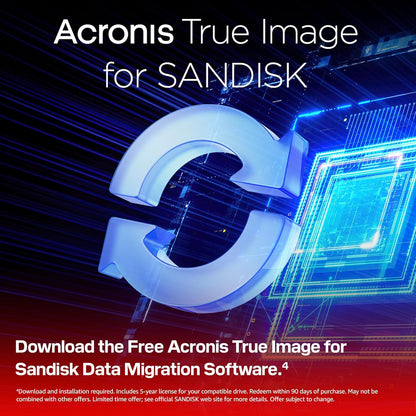 WD Blue SN5100 1TB NVMe SSD (7,1000 MB/s Read Speeds, M.2 2280, PCIe Gen 4.0, n Cache 4.0, Sandisk 3D CBA NAND technology, Acronis True Image data migration software