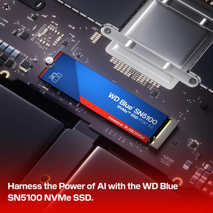 WD Blue SN5100 500GB NVMe SSD (6,600 MB/s Read Speeds, M.2 2280, PCIe Gen 4.0, nCache 4.0, Sandisk 3D CBA NAND technology, Acronis True Image data migration software)