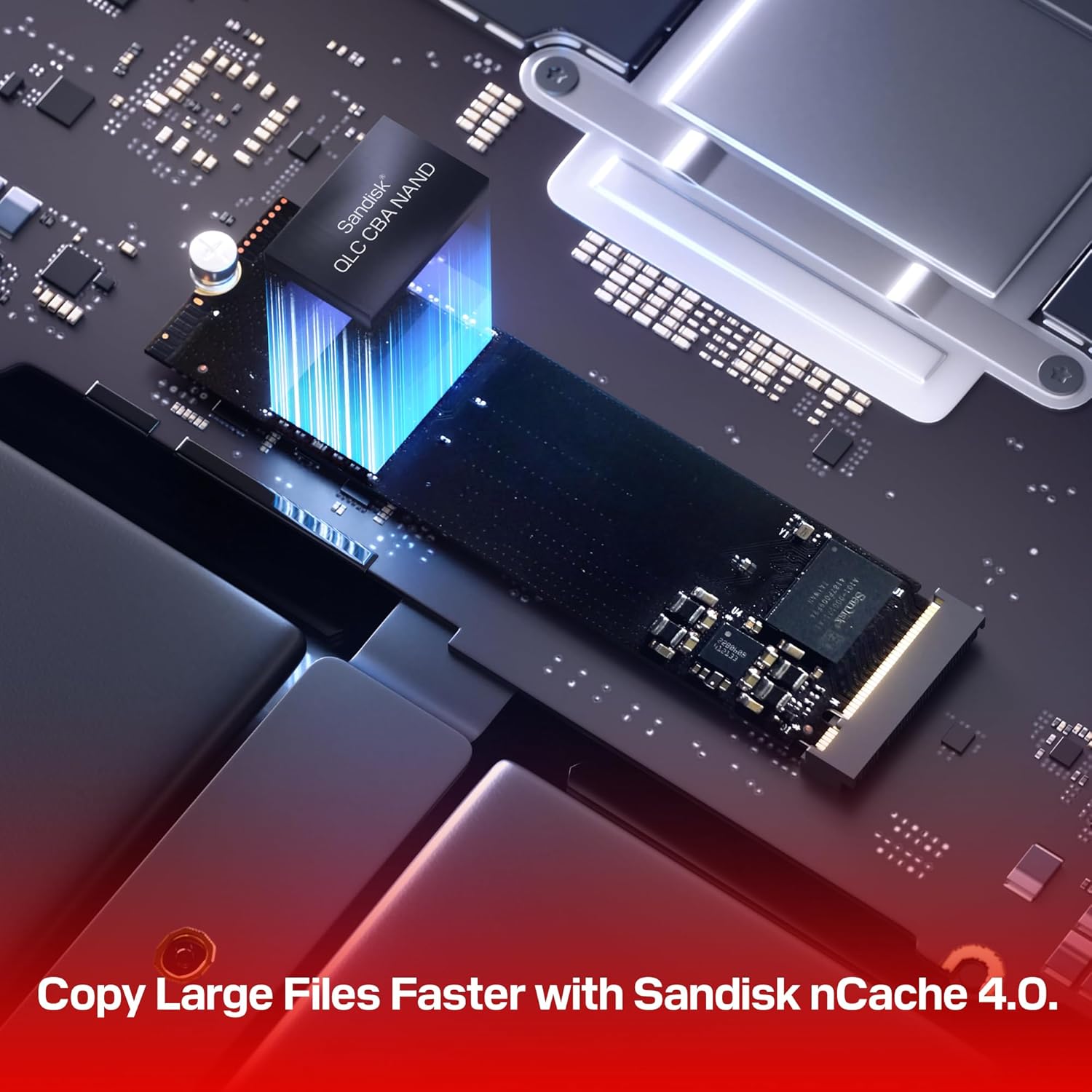 WD Blue SN5100 500GB NVMe SSD (6,600 MB/s Read Speeds, M.2 2280, PCIe Gen 4.0, nCache 4.0, Sandisk 3D CBA NAND technology, Acronis True Image data migration software)