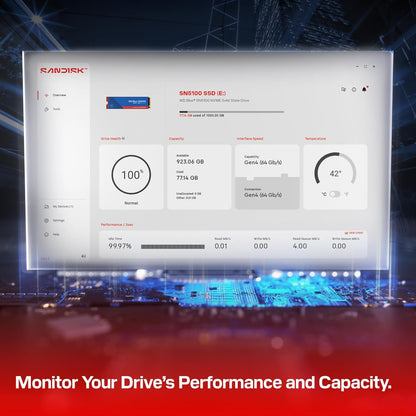 WD Blue SN5100 500GB NVMe SSD (6,600 MB/s Read Speeds, M.2 2280, PCIe Gen 4.0, nCache 4.0, Sandisk 3D CBA NAND technology, Acronis True Image data migration software)