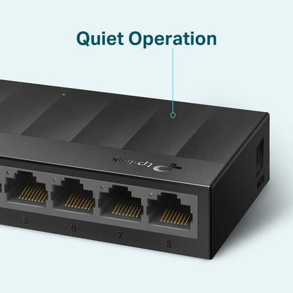 TP-Link LS1008G 8-Port Gigabit Network Switch, Desktop/Wallmount Ethernet Splitter, Plug and Play, Power Saving, Fanless design, Perfect for Home/Office/Surveillance