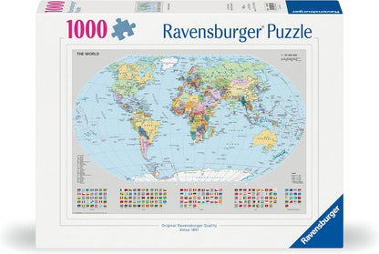 Erwachsenenpuzzle 1000 Teile - Politische Weltkarte