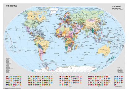 Erwachsenenpuzzle 1000 Teile - Politische Weltkarte