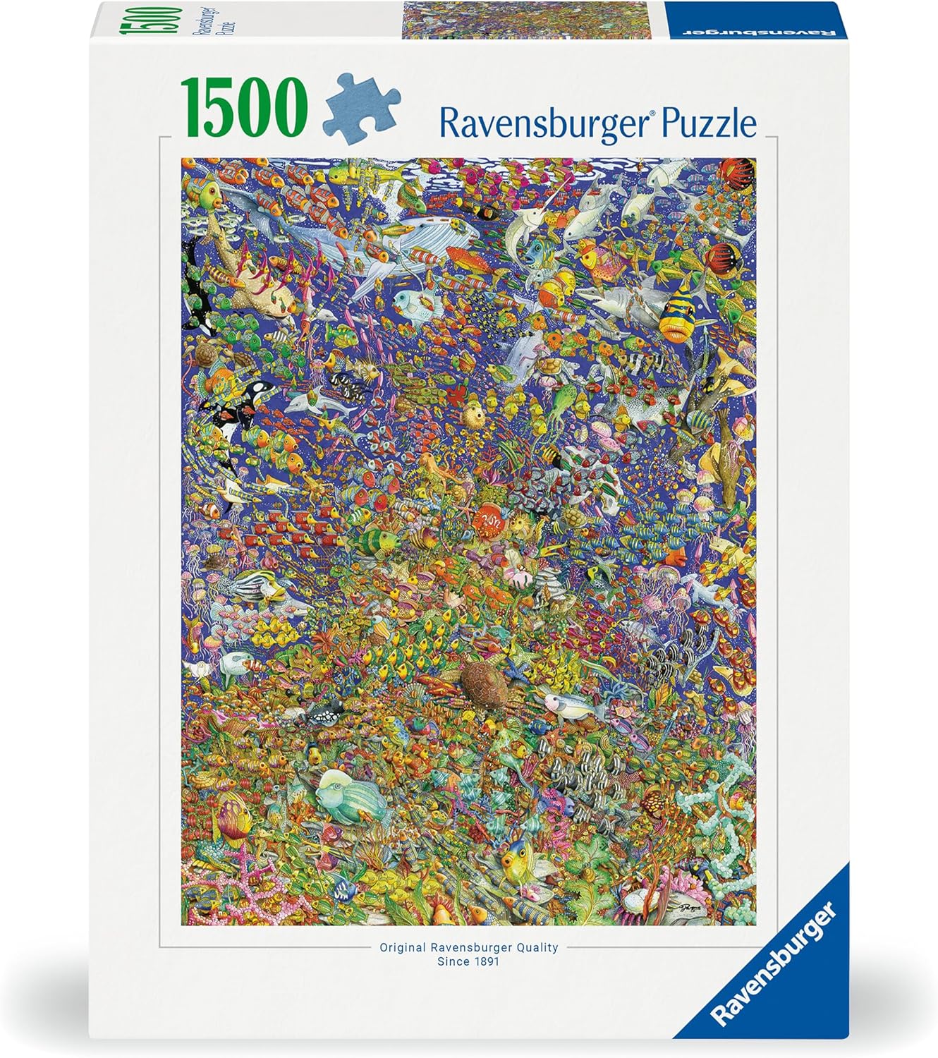 Ravensburger Puzzle 12000436 - Viele bunte Fische - 1500 Teile Unter-Wasser-Puzzle für Erwachsene und Kinder ab 14 Jahren