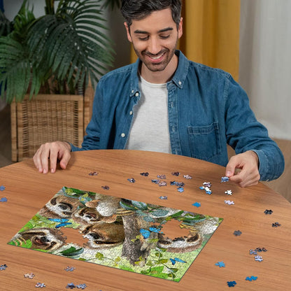 Ravensburger Erwachsenenpuzzle 500 Teile - Faultier Selfie