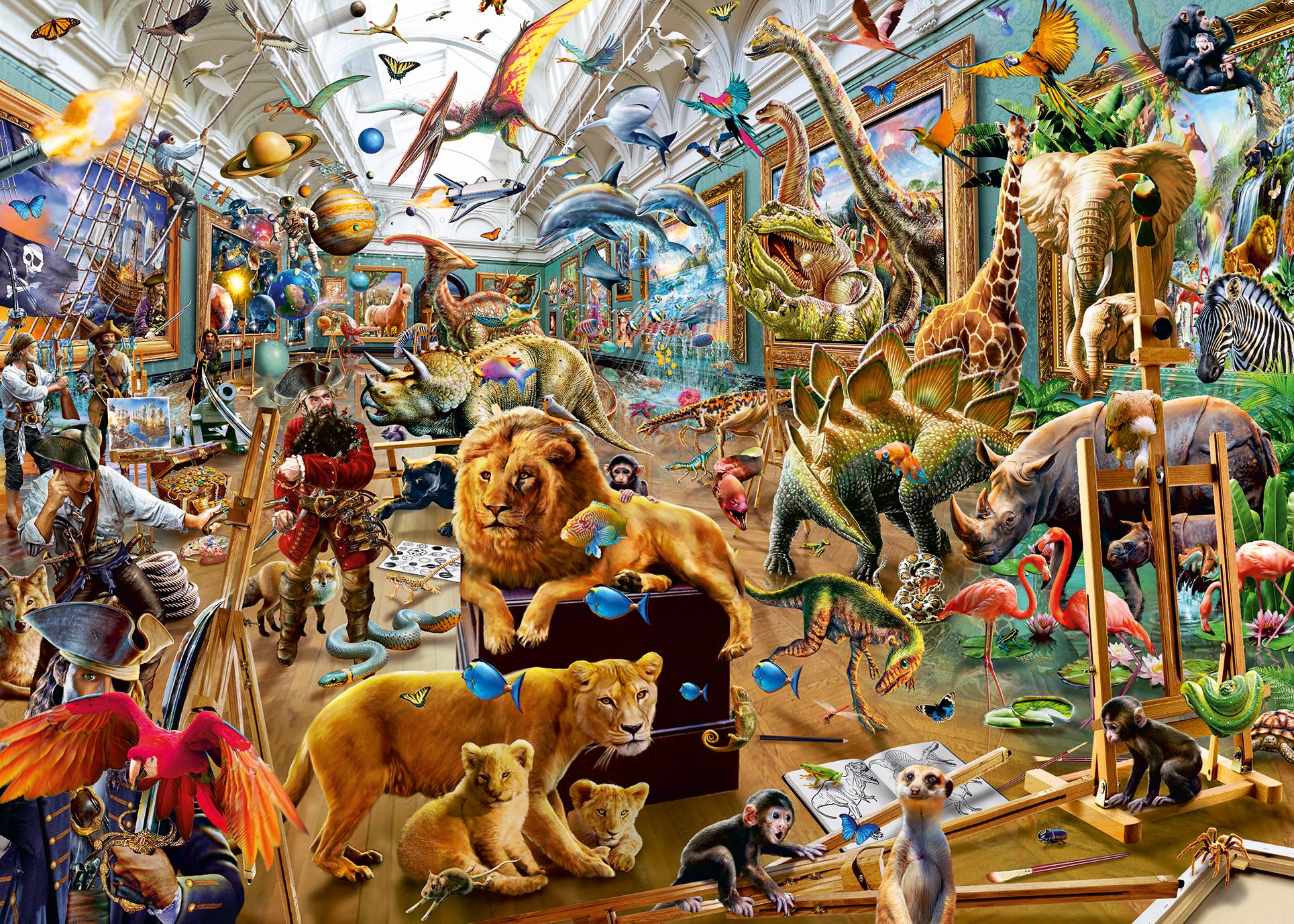 Erwachsenenpuzzle 1000 Teile - Chaos in der Galerie