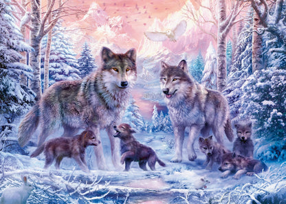 Ravensburger 12000647 - Artic Wolves - 1000 pieces jigsaw puzzle – Puzzle for adults and kids age 14 years up, animal puzzle