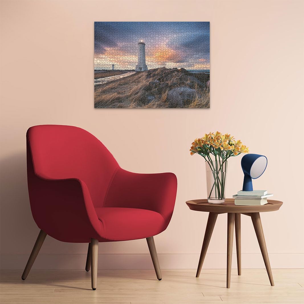 Ravensburger - Legpuzzel Prachtige Lucht Boven de Vuurtoren van Akranes Ijsland 1500st.