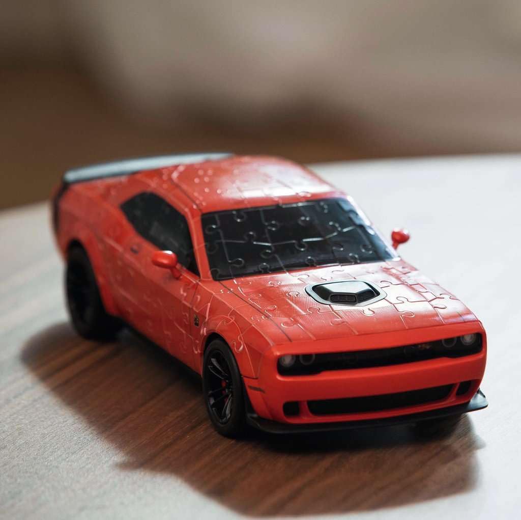 Ravensburger 3D Puzzle 11284 - Dodge Challenger R/T Scat Pack Widebody - Het icoon onder de muscle cars als 3D-puzzelauto - voor muscle car-fans van 10 jaar en ouder: Beleef puzzels in de 3e dimensie