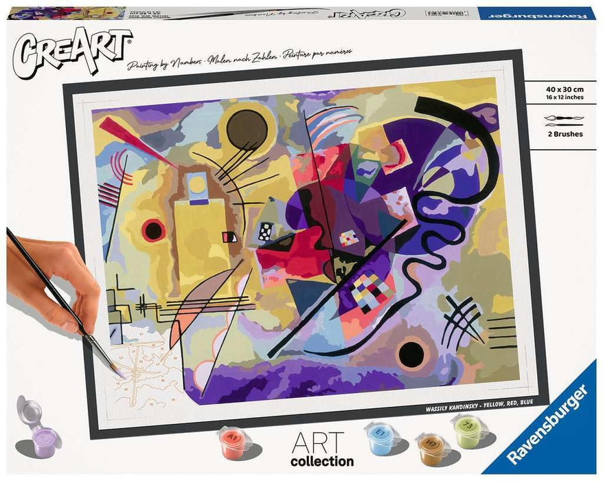 Ravensburger CreArt - Malen nach Zahlen 23650 - ART Collection: Yellow, Red, Blue (Wassily Kandinsky) - ab 14 Jahren