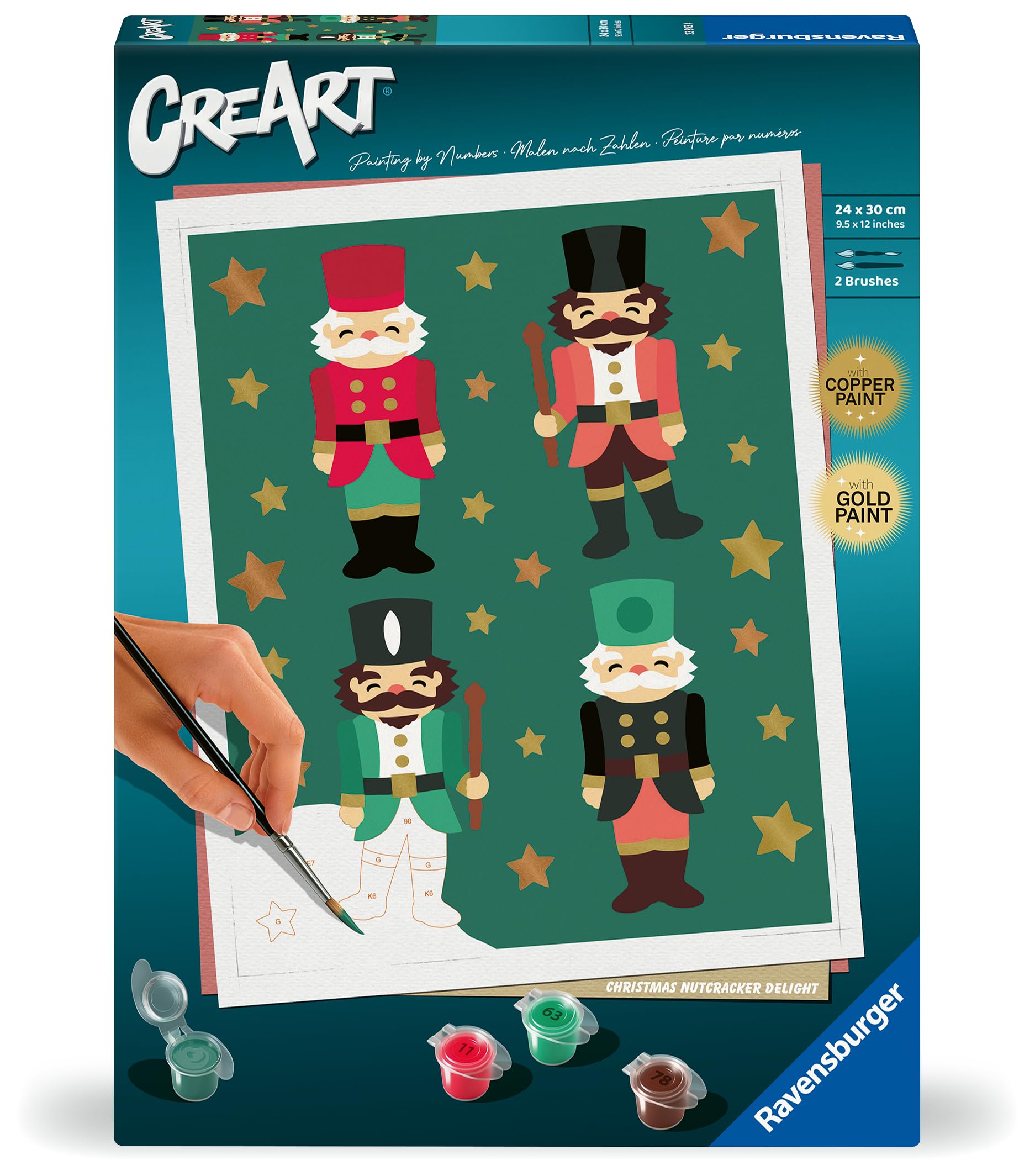 CreArt Adults Trend - Christmas Nutcracker Delight: Mit Gold- und Kupferfarbe!