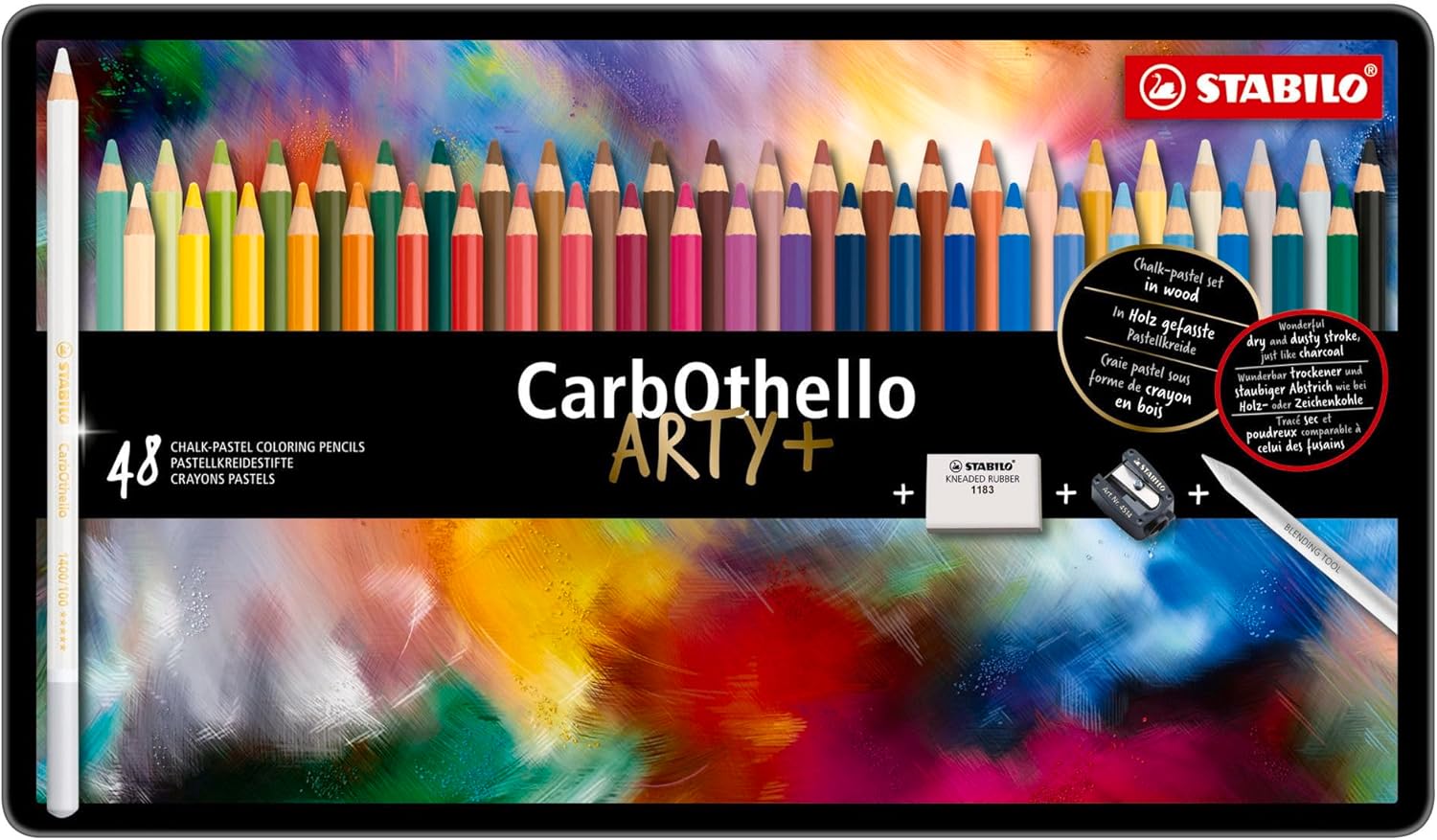 Stabilo - STABILO CarbOthello Metalen Etui 48st.