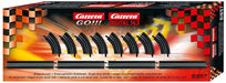 Carrera - 20061657 - Uitbreidingsset, recht stuk met enkele rijbaan/bochten, zwart, 10 stuks