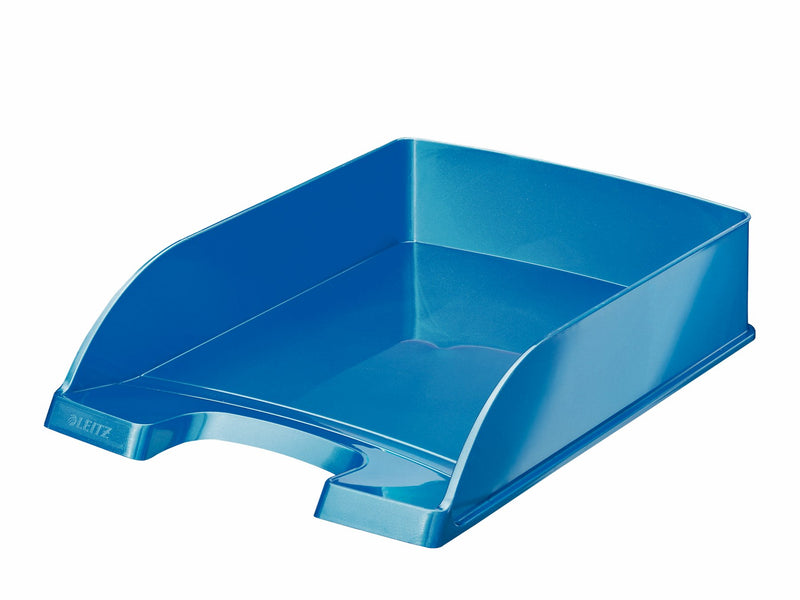 Leitz A4 Letter Tray, Metallic Blue, WOW Range, 52263036