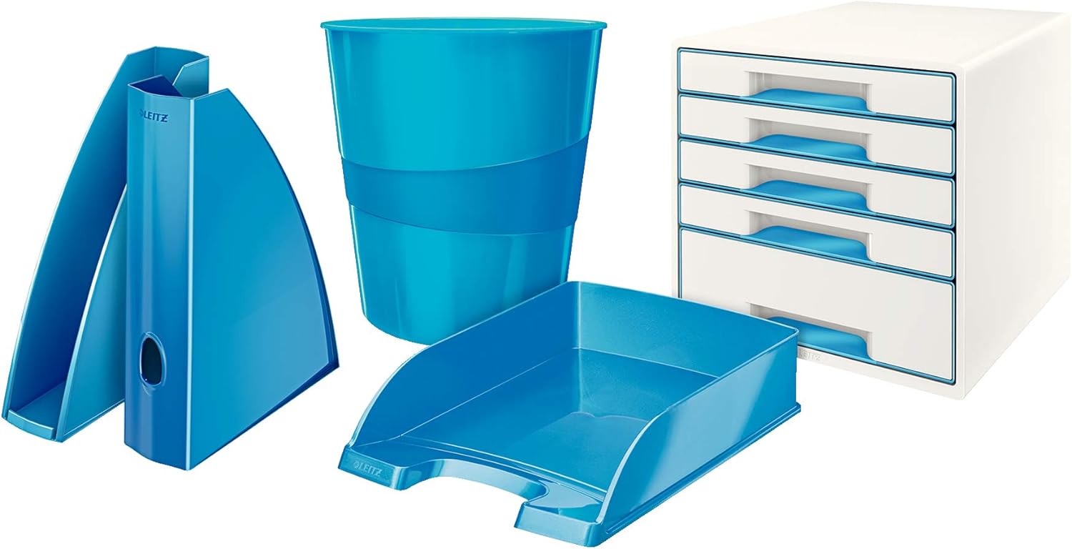 Leitz A4 Letter Tray, Metallic Blue, WOW Range, 52263036
