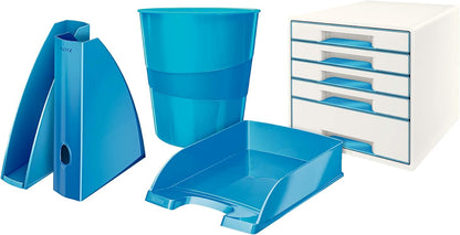 Leitz A4 Letter Tray, Metallic Blue, WOW Range, 52263036