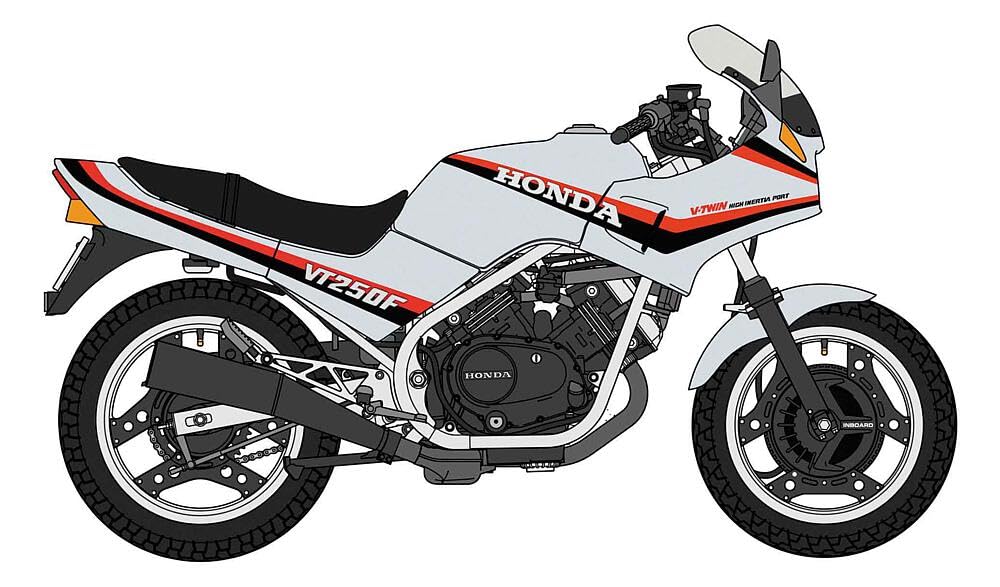 Hasegawa 621771-1/12 Honda Vt250F (Mc08) (1984) zilver - schaal 1:12