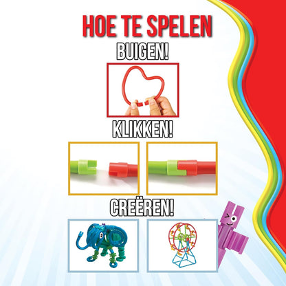 Spaghetteez antistress speelgoed voor kinderen vanaf 5 jaar, educatieve Montessori-knutselset voor jongens en meisjes, flexibele bouwstenen