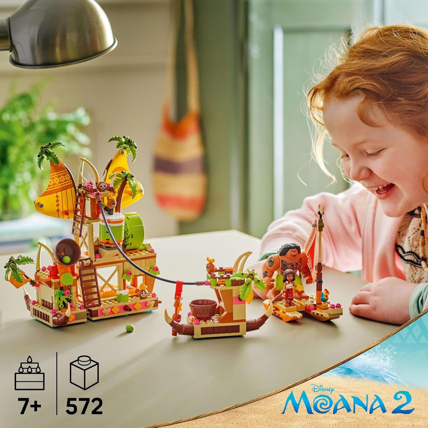 LEGO ǀ Disney Vaiana 2 Kakamora boot - Bouwbaar Speelgoed voor 7 Jaar en Ouder, Jongens en Meisjes, met Boot Model, Vaiana Poppetje en Maui Figuur, Verzamelbaar Verjaardagscadeau voor Fans 43258