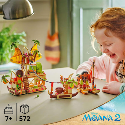 LEGO ǀ Disney Vaiana 2 Kakamora boot - Bouwbaar Speelgoed voor 7 Jaar en Ouder, Jongens en Meisjes, met Boot Model, Vaiana Poppetje en Maui Figuur, Verzamelbaar Verjaardagscadeau voor Fans 43258