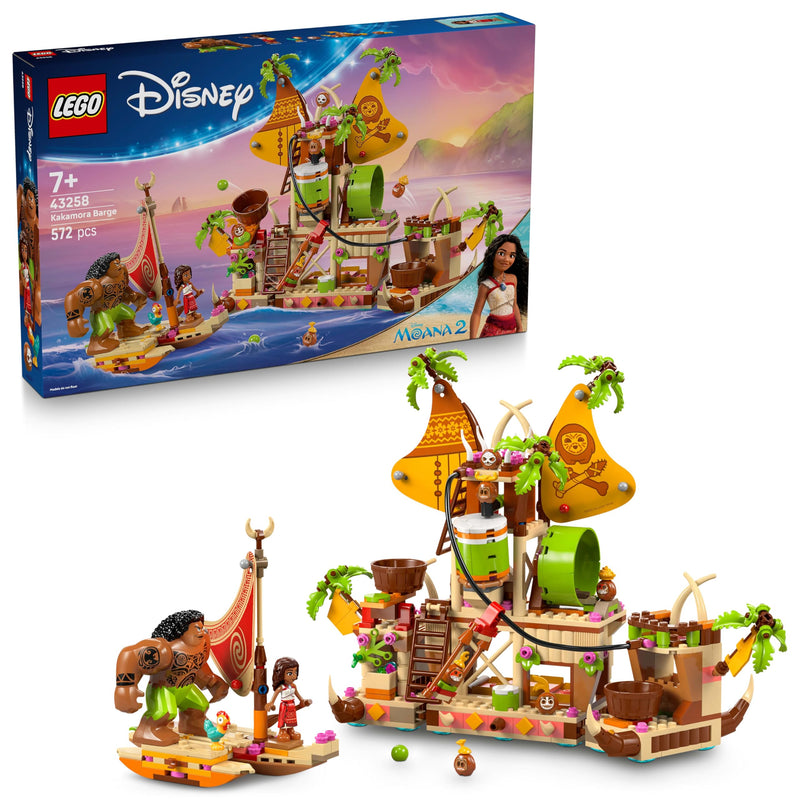 LEGO ǀ Disney Vaiana 2 Kakamora boot - Bouwbaar Speelgoed voor 7 Jaar en Ouder, Jongens en Meisjes, met Boot Model, Vaiana Poppetje en Maui Figuur, Verzamelbaar Verjaardagscadeau voor Fans 43258