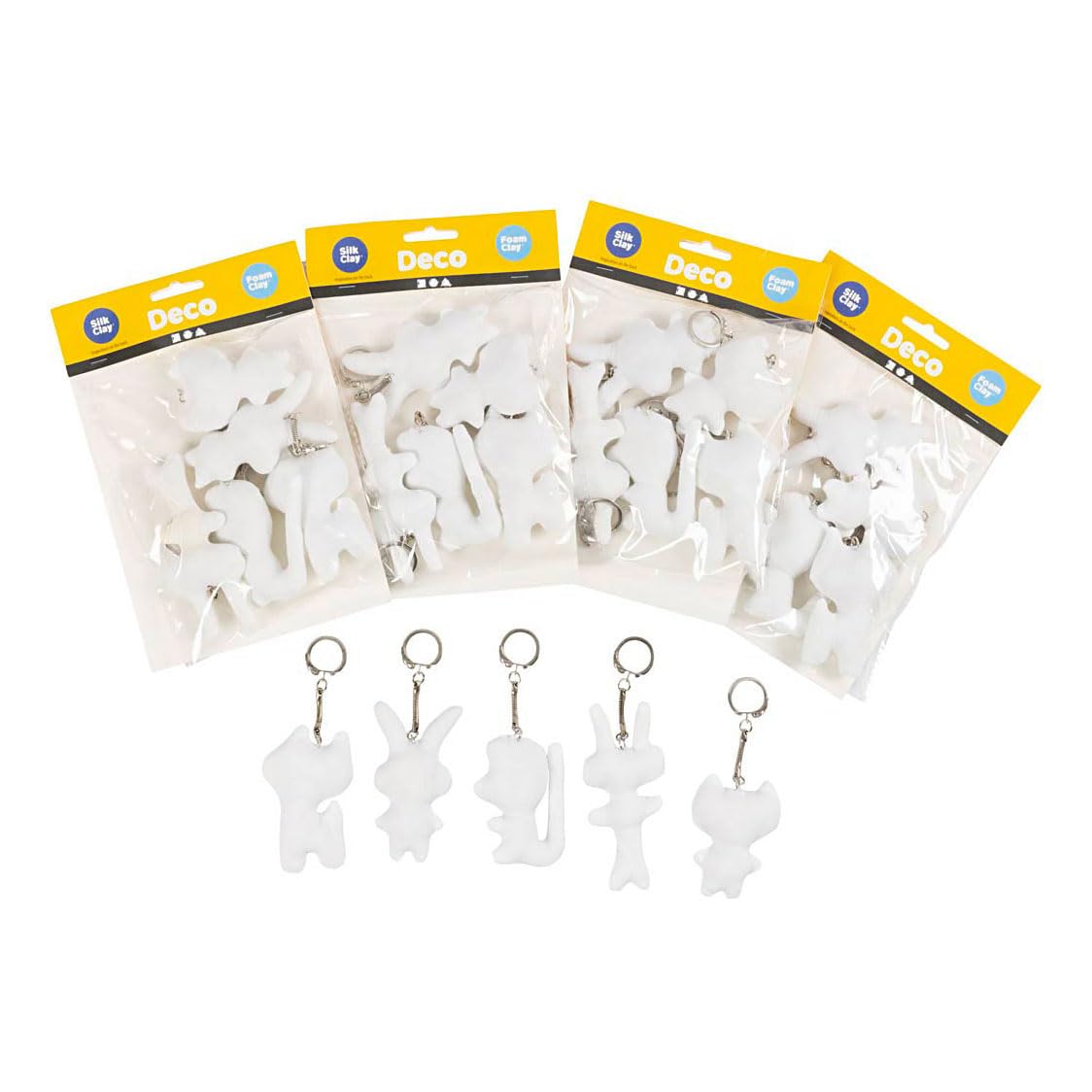 Creativ Company - Figuren van Textiel met Sleutelhanger 25st.