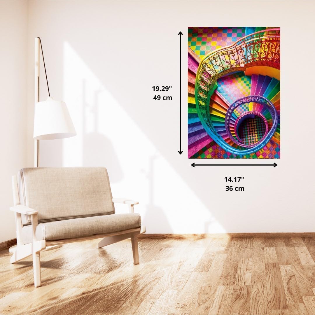 Clementoni - Puzzel met 500 stukjes voor volwassenen en jongens, Colorboom Collection, thema Stairs, compacte doos met poster, cadeau-idee voor dames en heren, Made in Italy, 49 x 36 cm, 35591