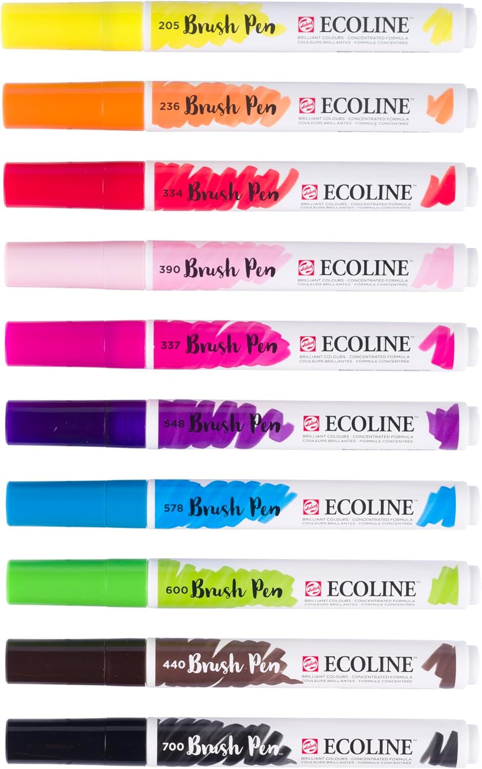 Bruynzeel - Ecoline Brush Pen Set Helder 10 Kleuren