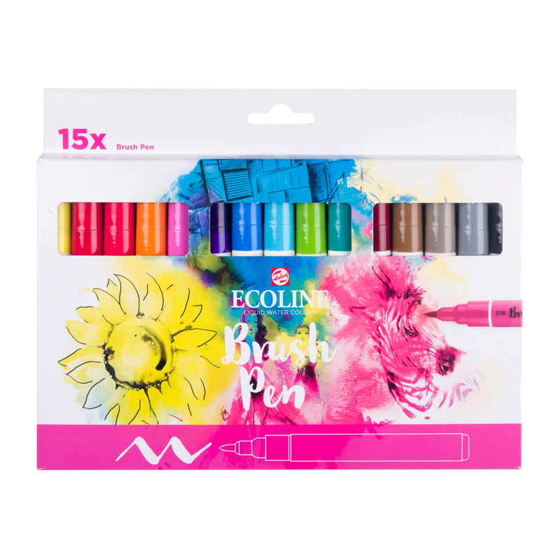 Bruynzeel - Ecoline Brush Pen Set 15 Kleuren