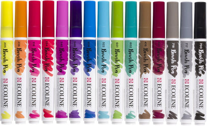 Bruynzeel - Ecoline Brush Pen Set 15 Kleuren