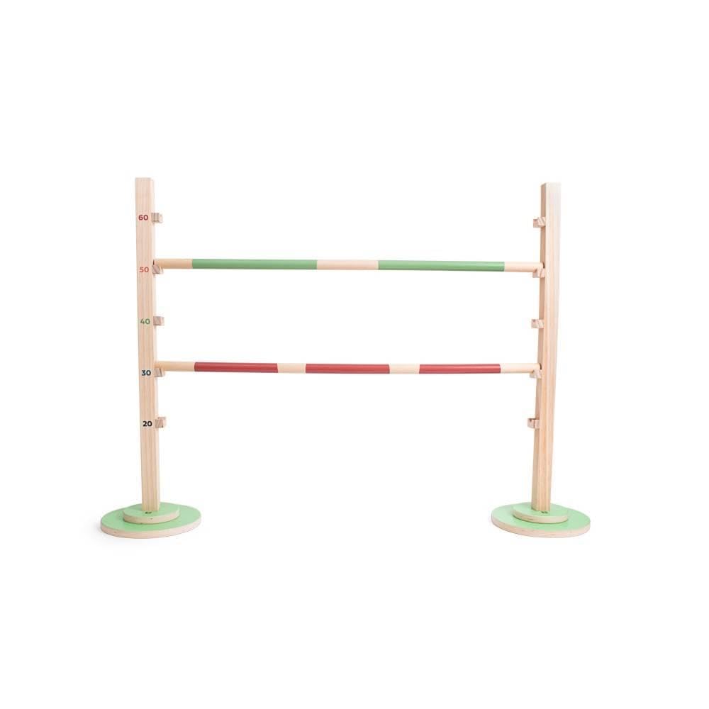 BS Toys Horse hordenloop, springhorde van FSC-hout, in hoogte verstelbaar obstakel voor springen, outdoorspeelgoed vanaf 6 jaar
