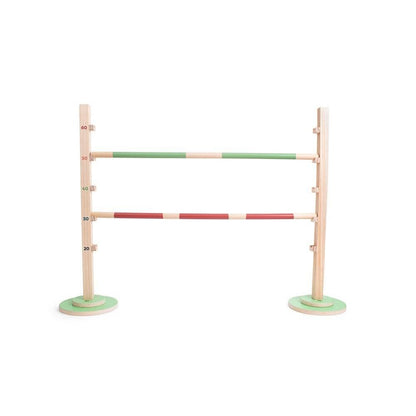 BS Toys Horse hordenloop, springhorde van FSC-hout, in hoogte verstelbaar obstakel voor springen, outdoorspeelgoed vanaf 6 jaar