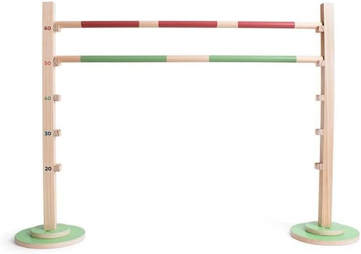BS Toys Horse hordenloop, springhorde van FSC-hout, in hoogte verstelbaar obstakel voor springen, outdoorspeelgoed vanaf 6 jaar